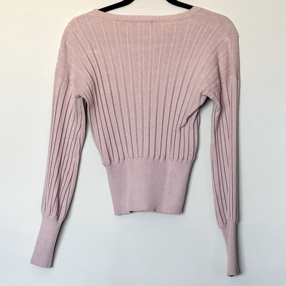 Express Pink Ribbed Knit Sweater 💎 - Picture 2 of 4